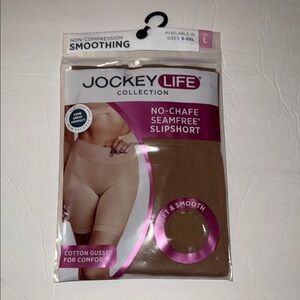 NWT Jockey No Chafe Non-Compression Smoothing Seamfree Slipshort Nude Sz L